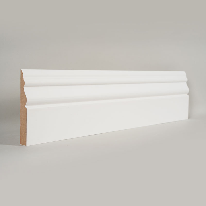 MDF podna lajsna (premirana punilom i biserno bijela) 3/5' x 3 7/8'