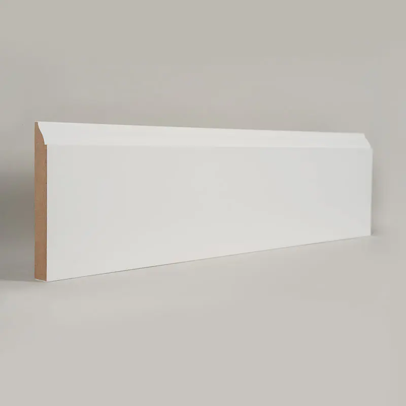 MDF podna lajsna (premirana punilom i biserno bijela) 3/5' x 4 1/4'