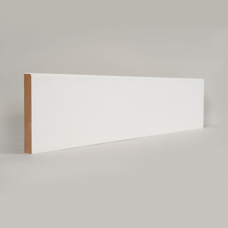 MDF podna lajsna (premirana punilom i biserno bijela) 1/2