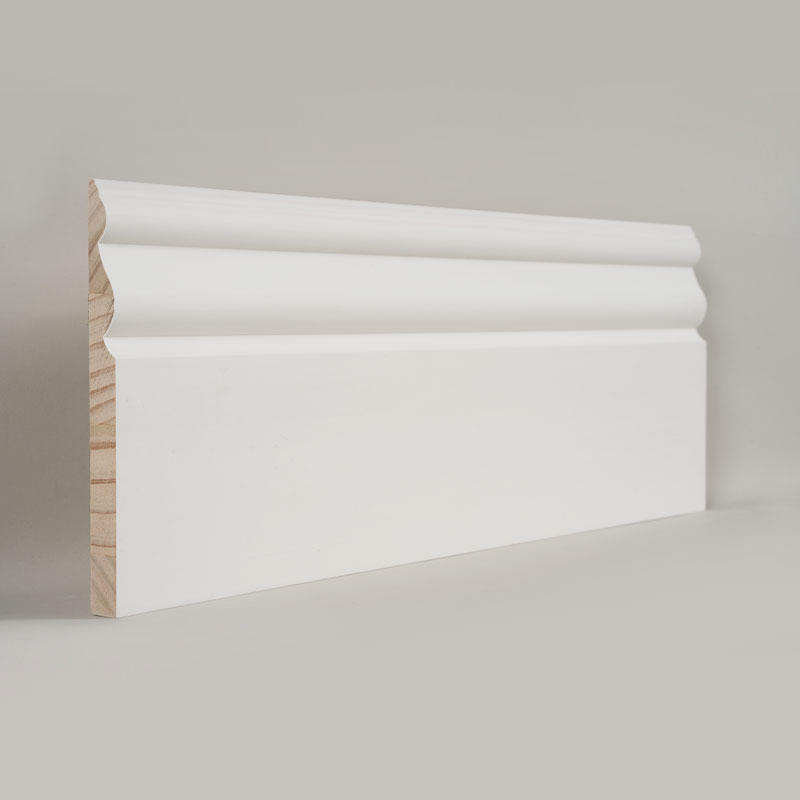 Podna lajsna od borovine (premirana punilom i biserno bijela) 3/5' x 6'