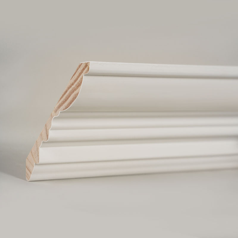Lajsna za krunu od borovine (s temeljnim punilom i biserno bijela) 3/5' x 4 1/2' Lajsna za krunu od borovine (s temeljnim punilom i biserno bijela) 3/5' x 4 1/2'