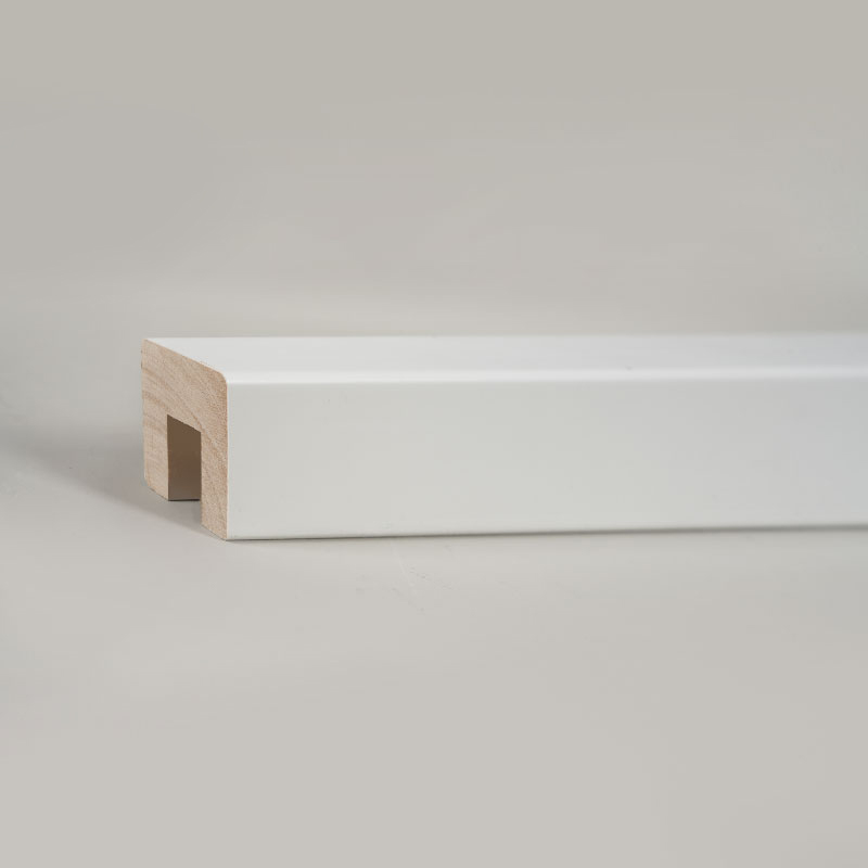 Rukohvati za stepenice od punog drva (premazani punilom i lakirani) - švicarska bijela 1 1/6' x 1 1/6'
