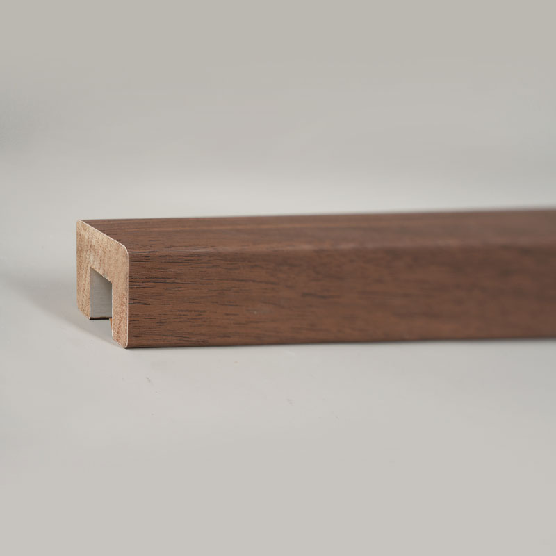 Rukohvati za stepenice od punog drva (omotani PVC-om) - boja tamnog oraha 1 1/6' x 1 1/6'