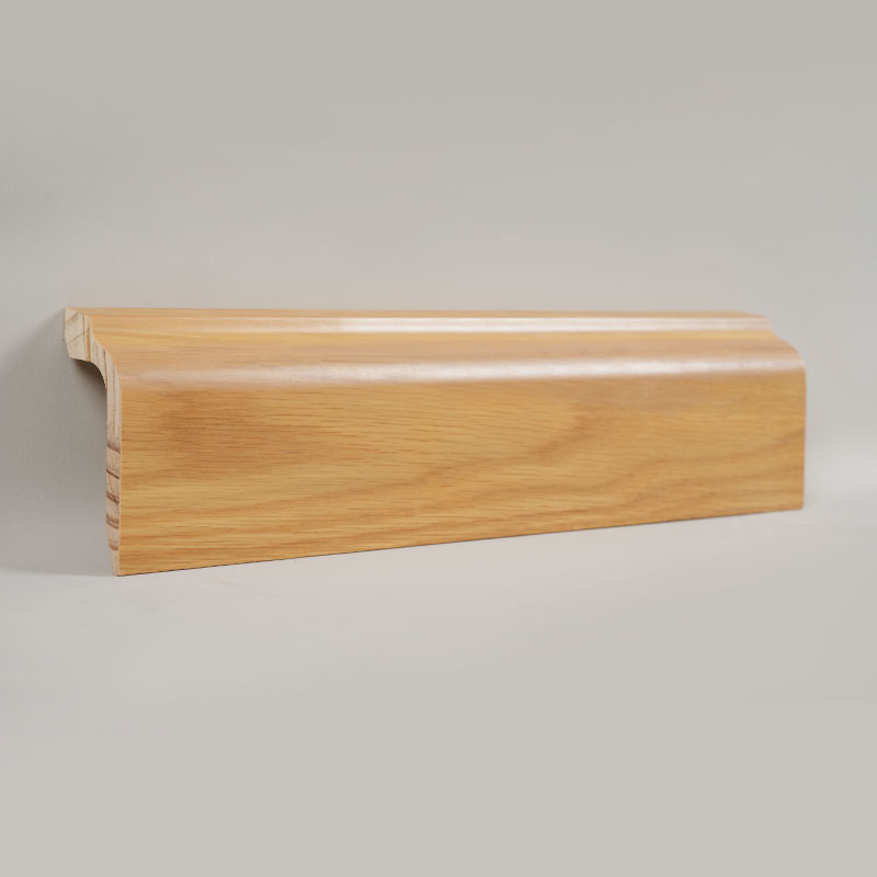 Podna lajsna od borovine (omotana bijelim hrastovim furnirom + boja) - boja hrasta 1 3/5'x3 5/9'