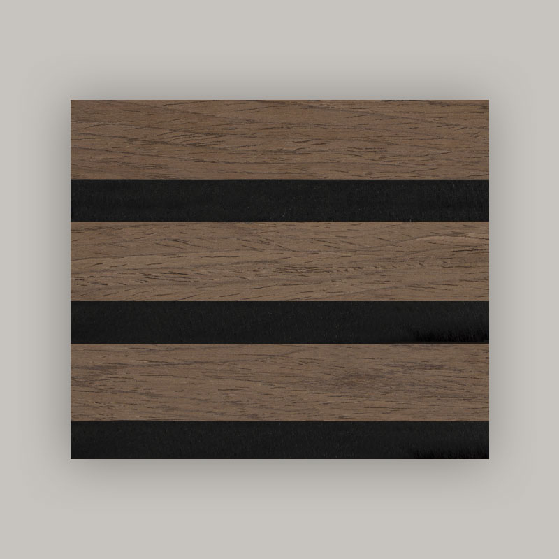 Zidna rešetka/akustična zidna ploča (jednostrano izrađeni drveni furnir omotan) - boja drvenog zrna 2400/2700 mm x 600 mm