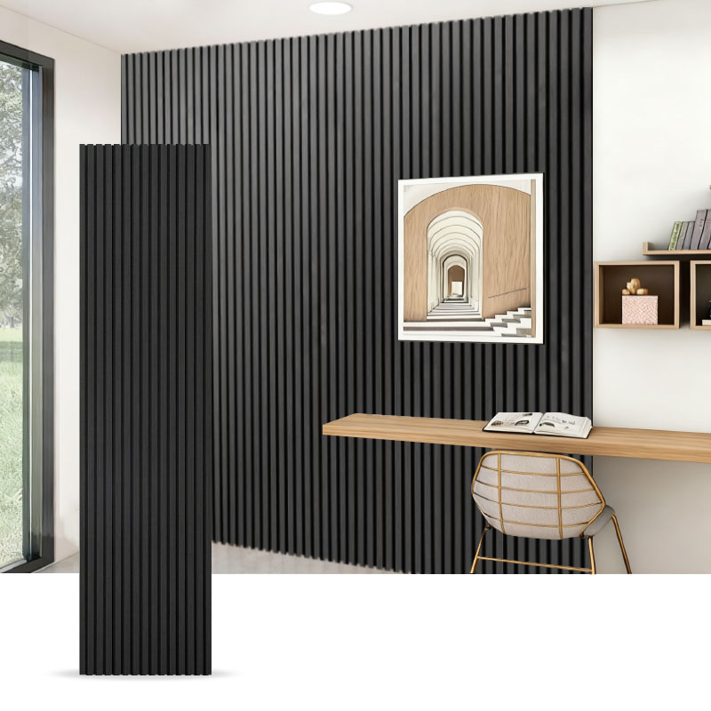Zidna rešetka/Akustični zidni panel (jednostrano omotan PVC-om) – zrno drveta / zrno kamena / puna boja 2400/2700 mm x 600 mm