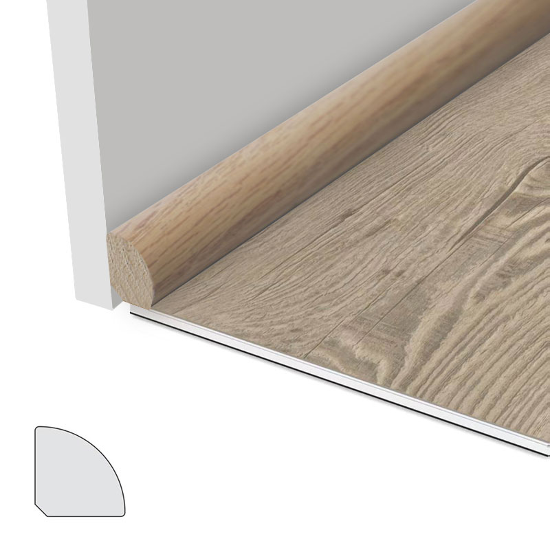 Okrugla letvica od punog drveta (omotana furnirom crvenog hrasta + boja) - boja hrasta 3/5' x 3/5'